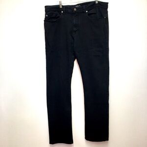 Fidelity Denim Jimmy Straight Slim Leg Jeans Size 40 Gotham Black Stretch Denim